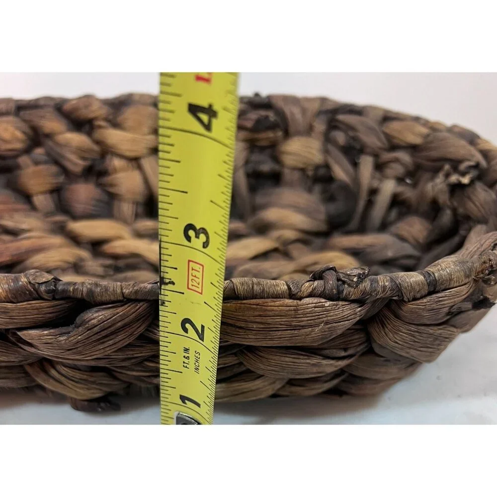 Expresso Water Hyacinth Woven Oval Basket 11